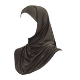 2 pc Cotton Hijab Black